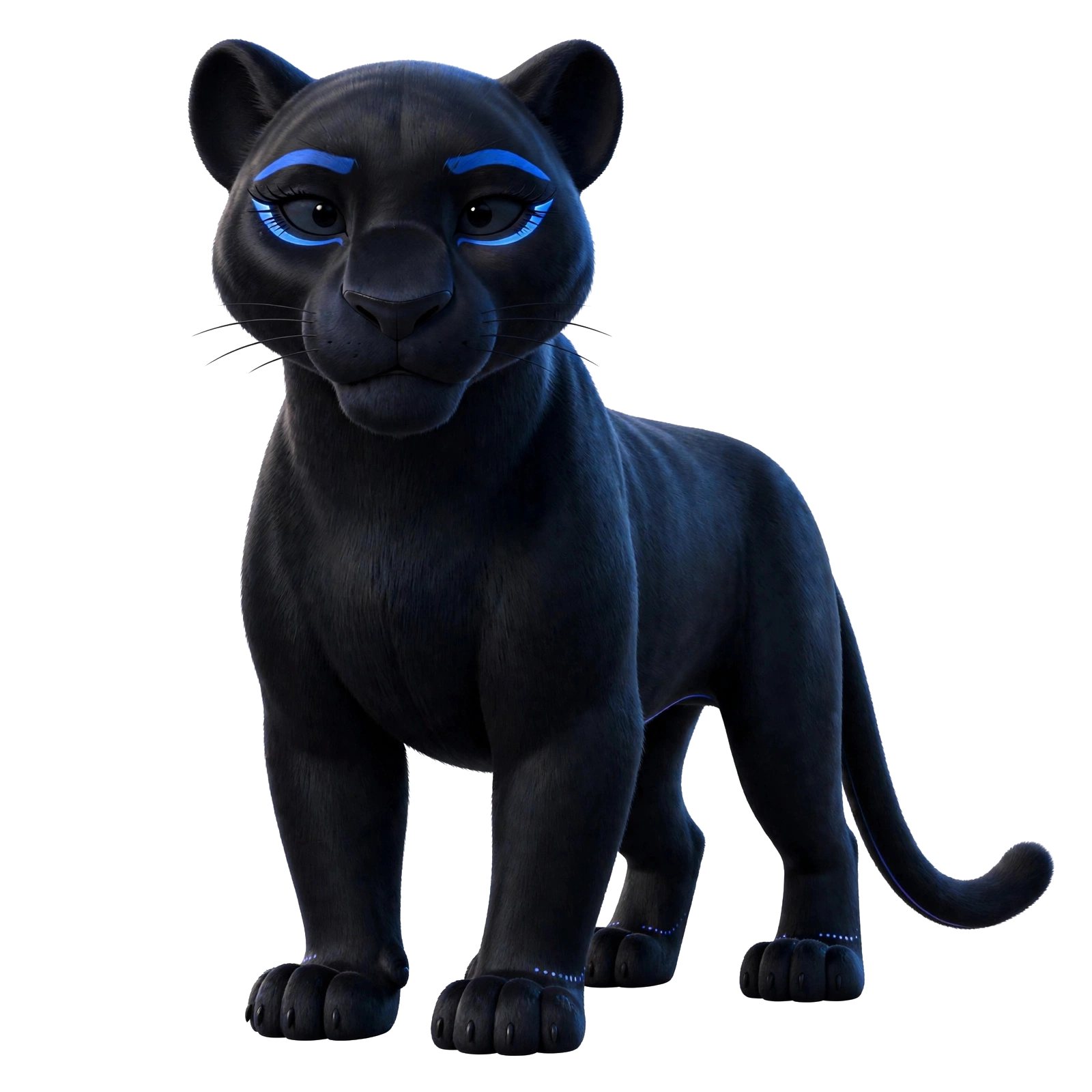GenesisXP black panther mascot with electric blue accents